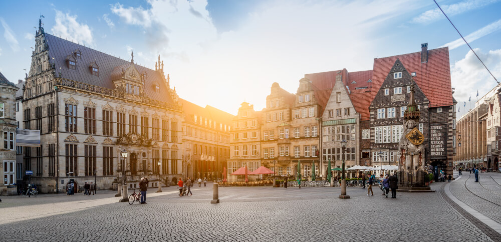 Die Handelskammer Bremen am Bremer Marktplatz.