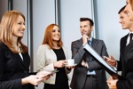 Gruppe beim Netzwerk-Gespräch
